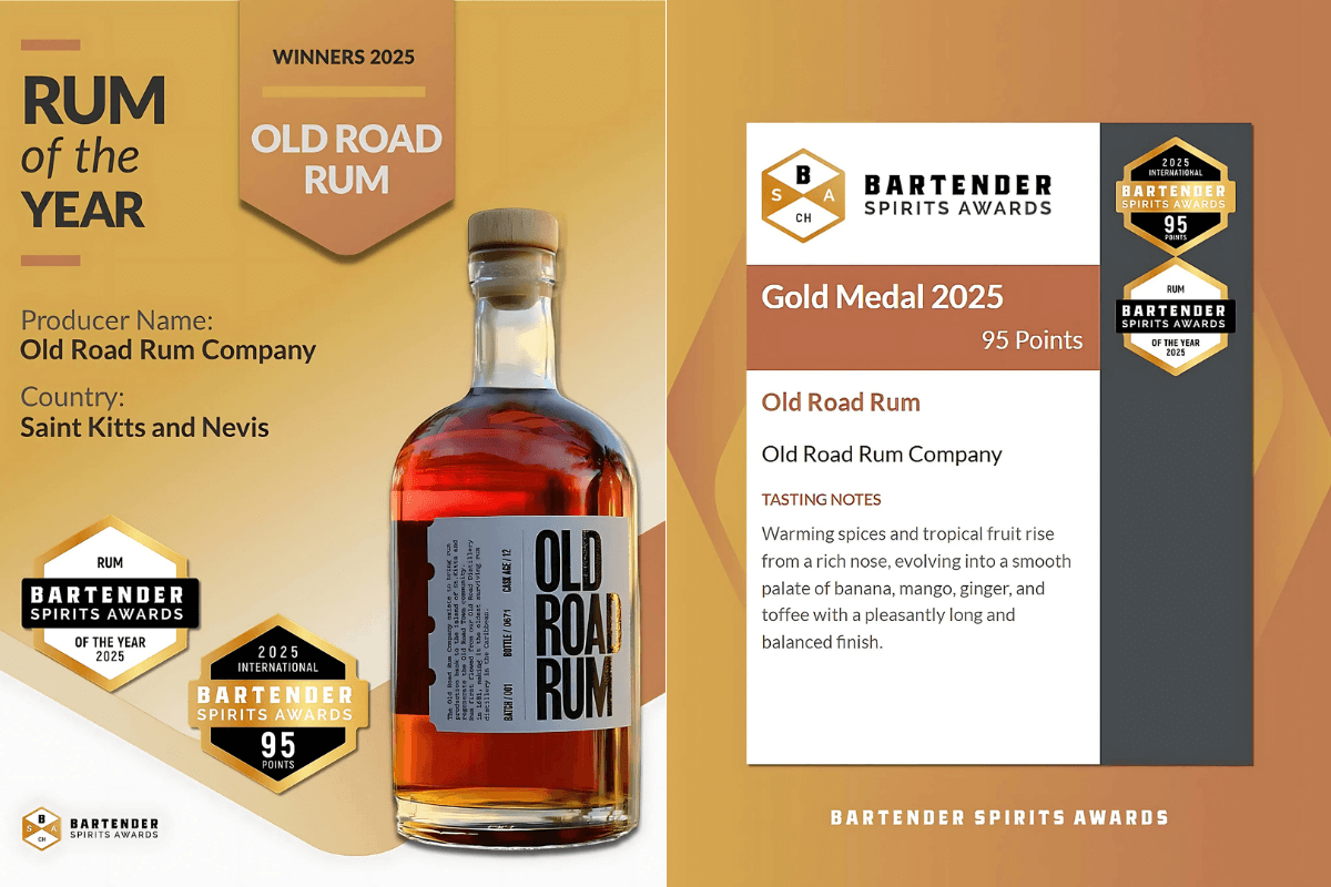 Shelf Talker of Old Road Rum